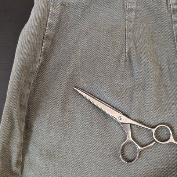 Vintage 90s State Of The Art Wrap Mini Skirt Khaki Green Size 11 Made In USA - Picture 7 of 7